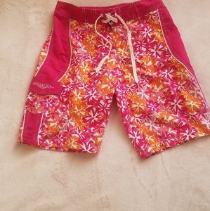 Floral swim shorts for girls